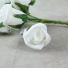 A Single Curled Foam Rose In White