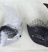 3 x Glitter Flash Ball Masks