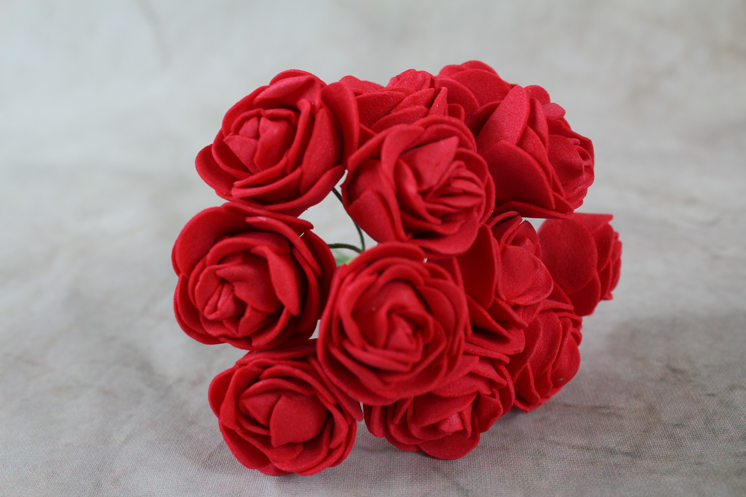 12 x 2.5cm Foam Roses
