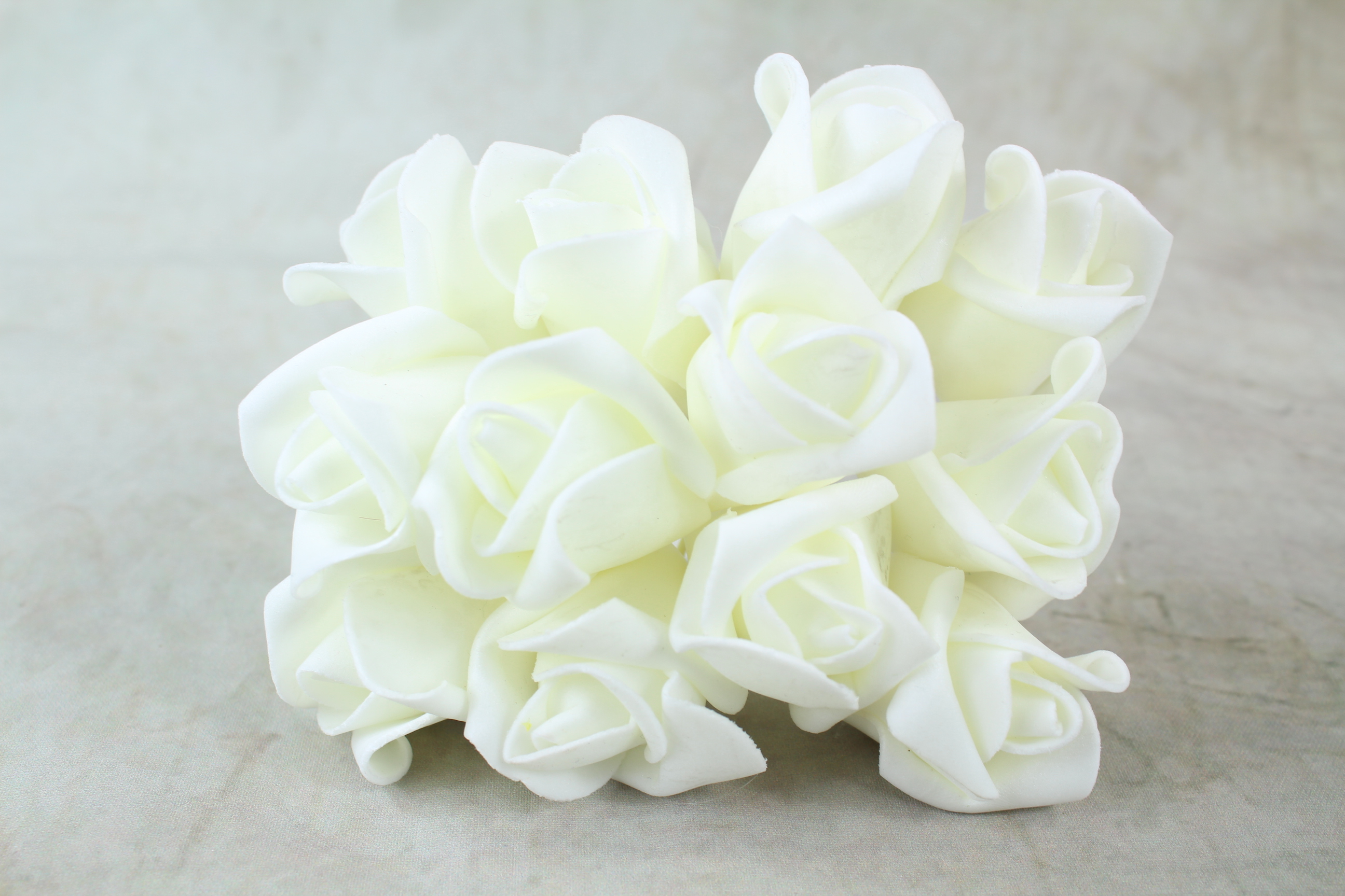 12 x Small Rolled Foam Roses 