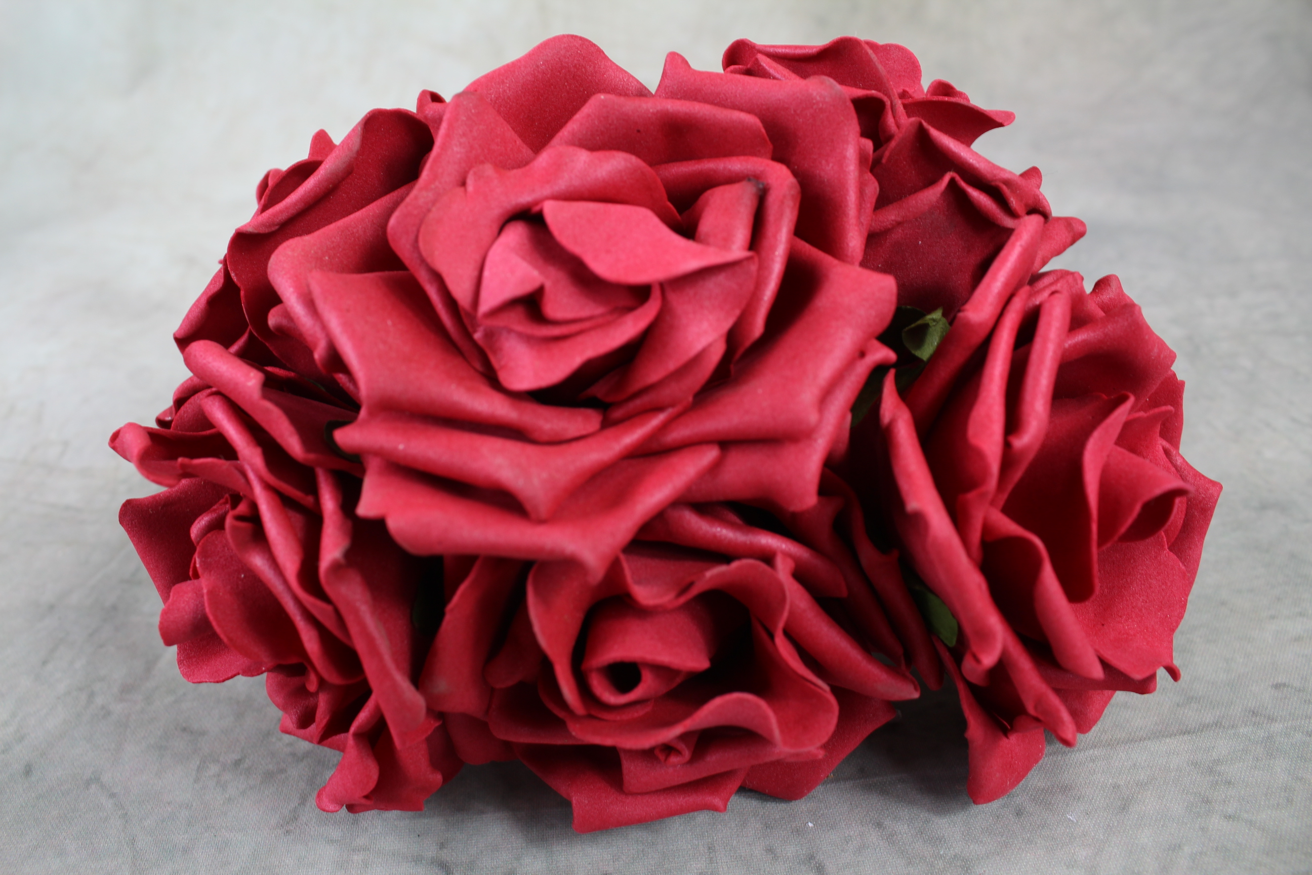 12 x 9cm Colourfast Curly Foam Roses