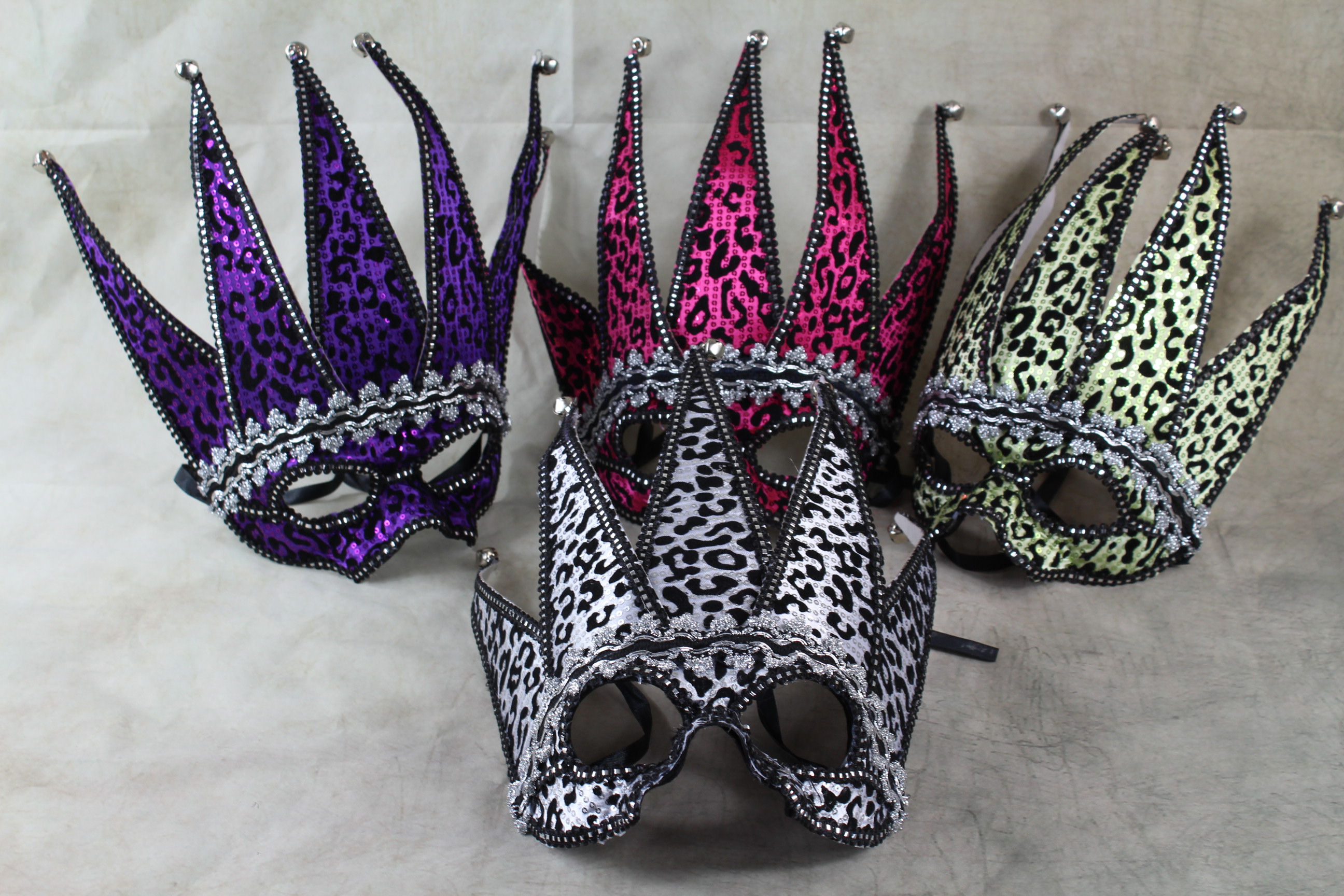 3 x Masquerade Jesters Masks - BUY 3 FOR THE PRICE OF 2!