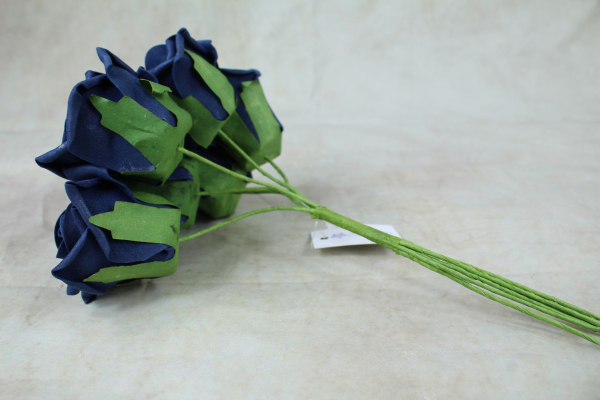 Navy With Green Stems
