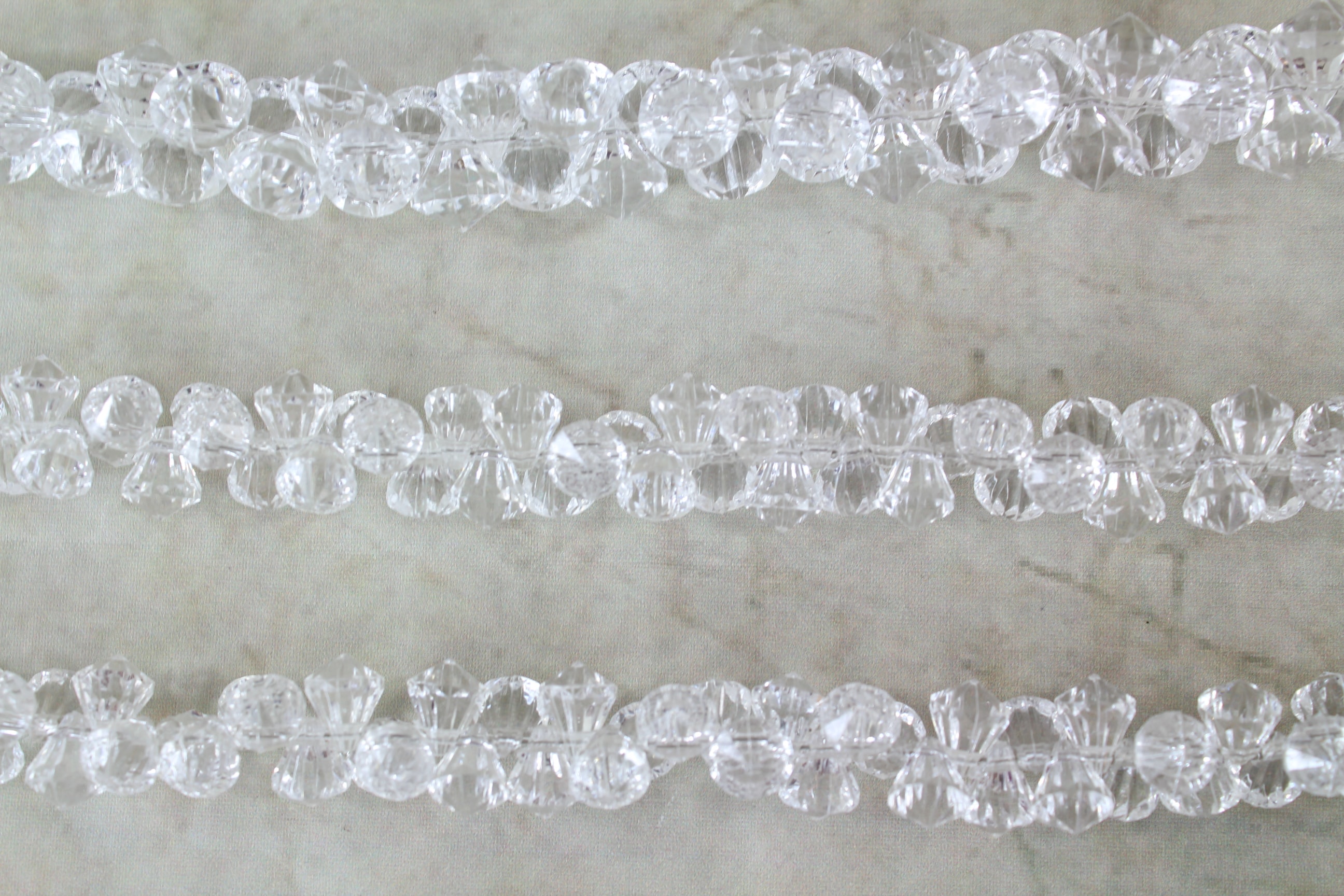 6 x 100cm 12mm glass twisted rope
