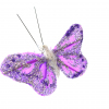 Purple Butterfly on steel wire stalk for cake making and decoration.
