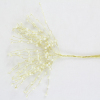 Pearl Beaded Wired Spray With 5 4mm Pearls Balls On A Stem x 12 Ivory/Gold