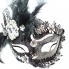 The black mask with black feather - Gothic wedding maybe?