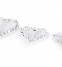 Small Diamanté Heart Buckles ​| Weddings & Flowercraft