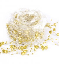 5ft Unstructured Gold Pearl Garland