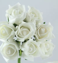 Artificial Flowers.  Small rolled foam Rose 3cms sold as bunches of eight