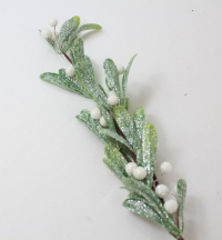 16" Glistening Mistletoe Spray x24