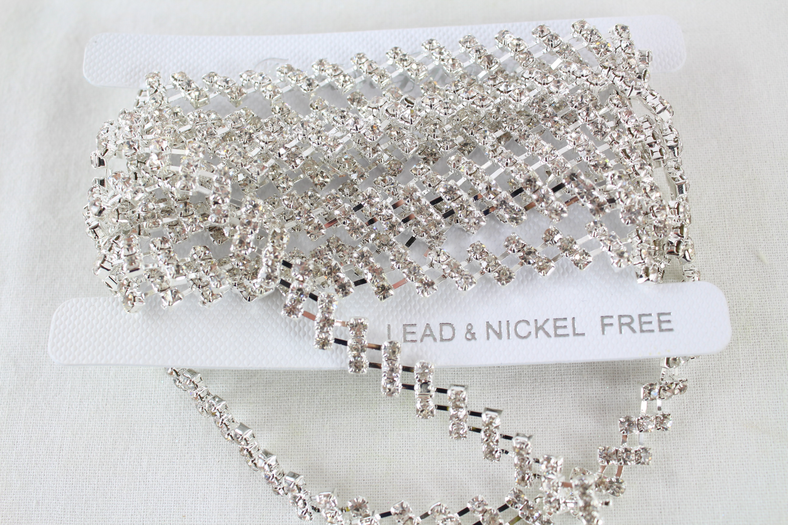 3 x 2 Metres Triple Angled Rhinestone Chain - BUY 3 FOR THE PRICE OF 2!