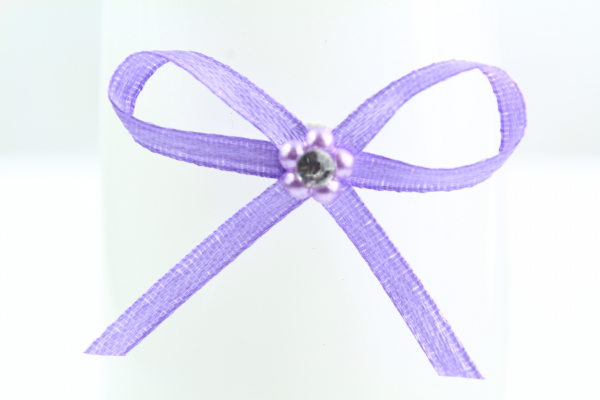Well crafted lilac ribbon bow