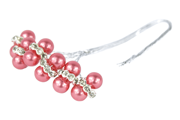 Coral faberge pearl beads