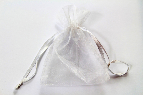 Small White Organza Bag 